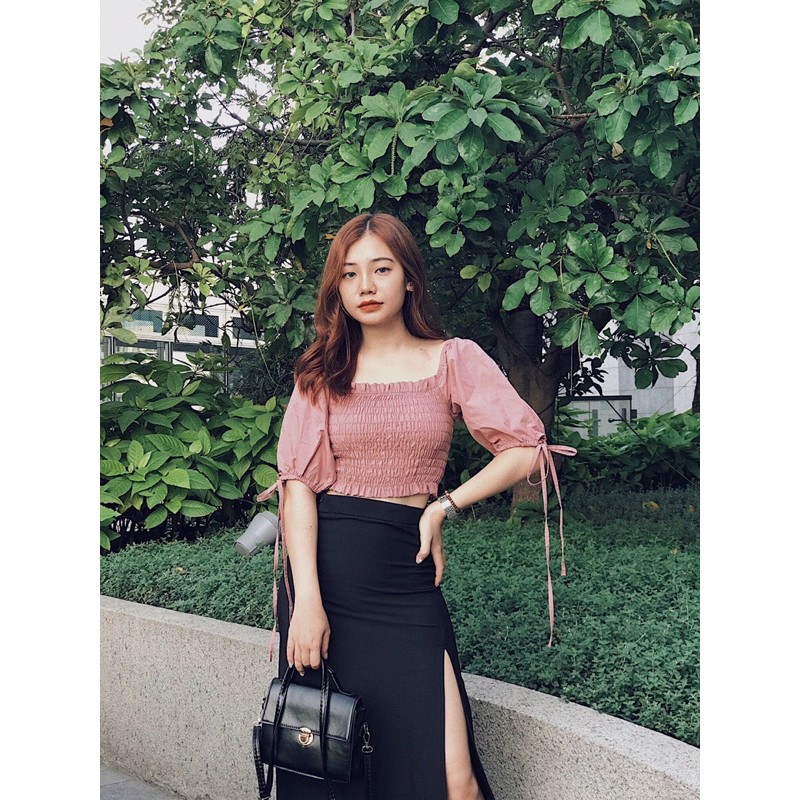 Áo bẹt vai thân chun
