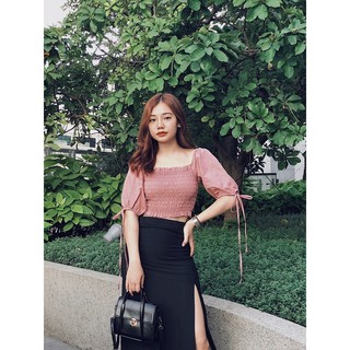Áo bẹt vai thân chun