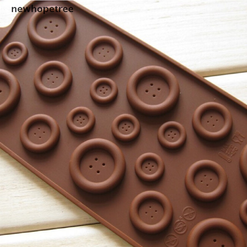 1 Khuôn Silicone Làm Bánh Hình Nút Áo DIY