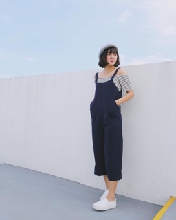 Set jumpsuit + áo trễ vai