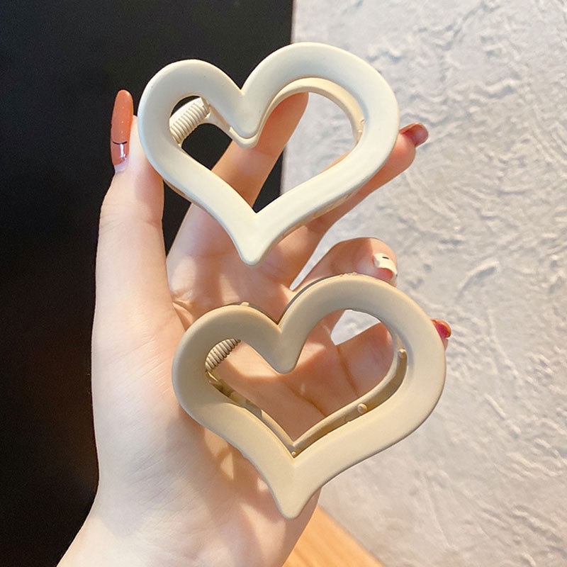 Kẹp Tóc Màu Nâu Bằng Nhựa Acrylic Phong Cách Hàn Quốc Dành Cho Nữ