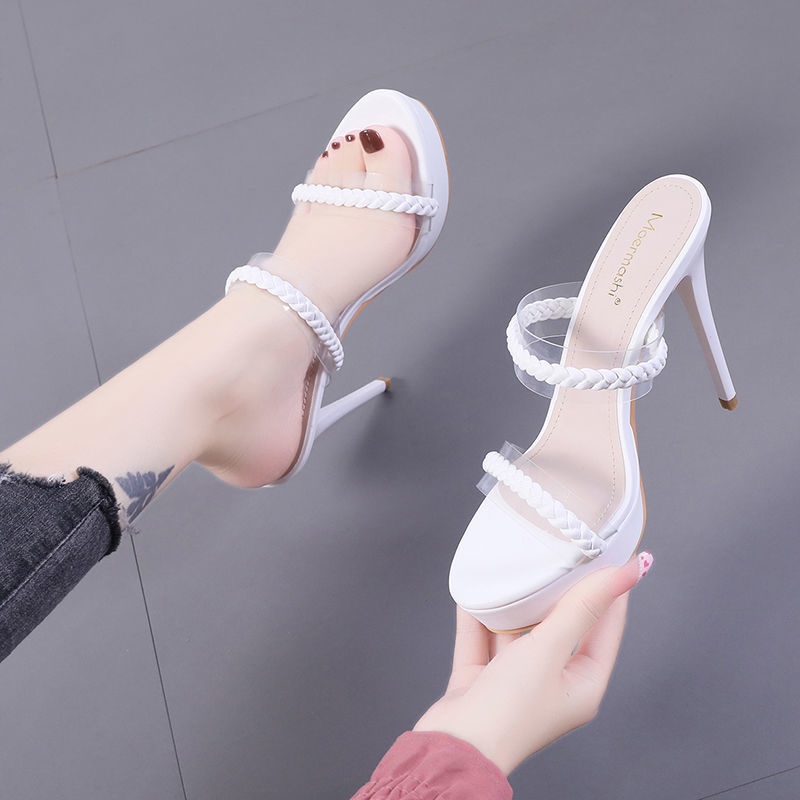 Dép Cao Gót 12cm Đế Xuồng Chống Nước Thời Trang Mùa Hè 2022 Mới Cho Nữ