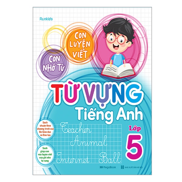 Sách Con luyện viết - con nhớ từ - Từ vựng tiếng Anh lớp 5 (Tặng khóa học tiếng anh online)