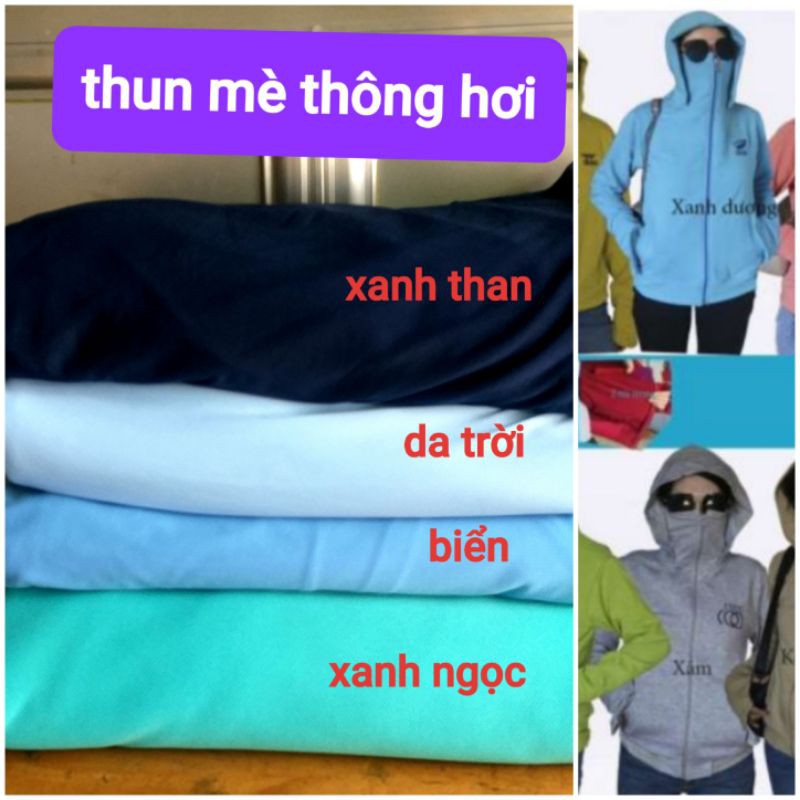 1 m vải thun mè thông hơi 4 chiều