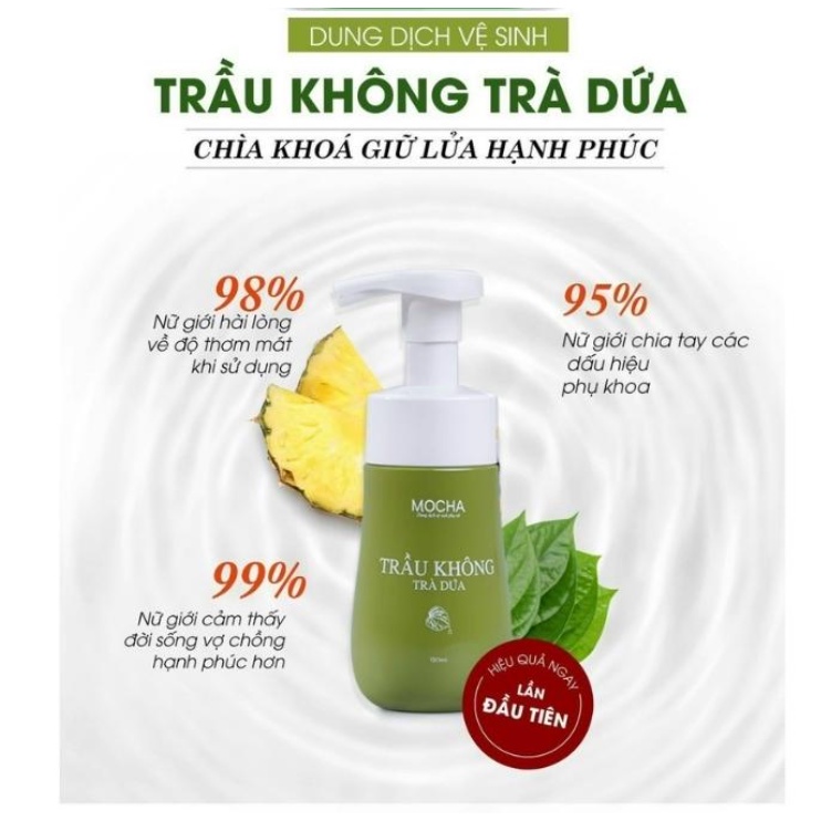 Dung Dịch Vệ Sinh Trầu Không Trà Dứa Mocha 150ml