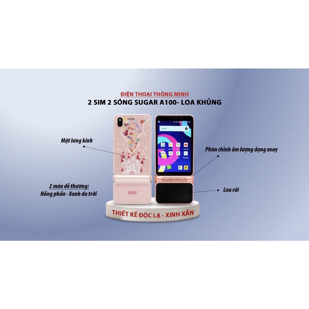 Điện thoại Smartphone Sugar A100 2GB/16GB 4G LTE ,Chơi game thoải mái ,Mới nguyên seal