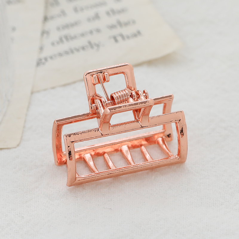 Kẹp Tóc Hợp Kim Màu Vàng Hồng Hình Bông Hoa / Vỏ Sò Xinh Xắn Phong Cách Hàn Quốc