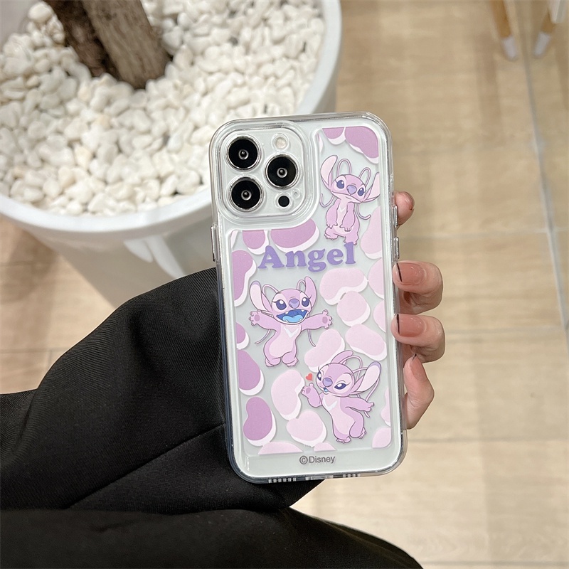 DISNEY Ốp Điện Thoại Trong Suốt In Hoạt Hình Stitch Chống Sốc Cho iPhone 7+ 8+ 7 8 Plus 11 12 13 Pro MAX X XS MAX XR