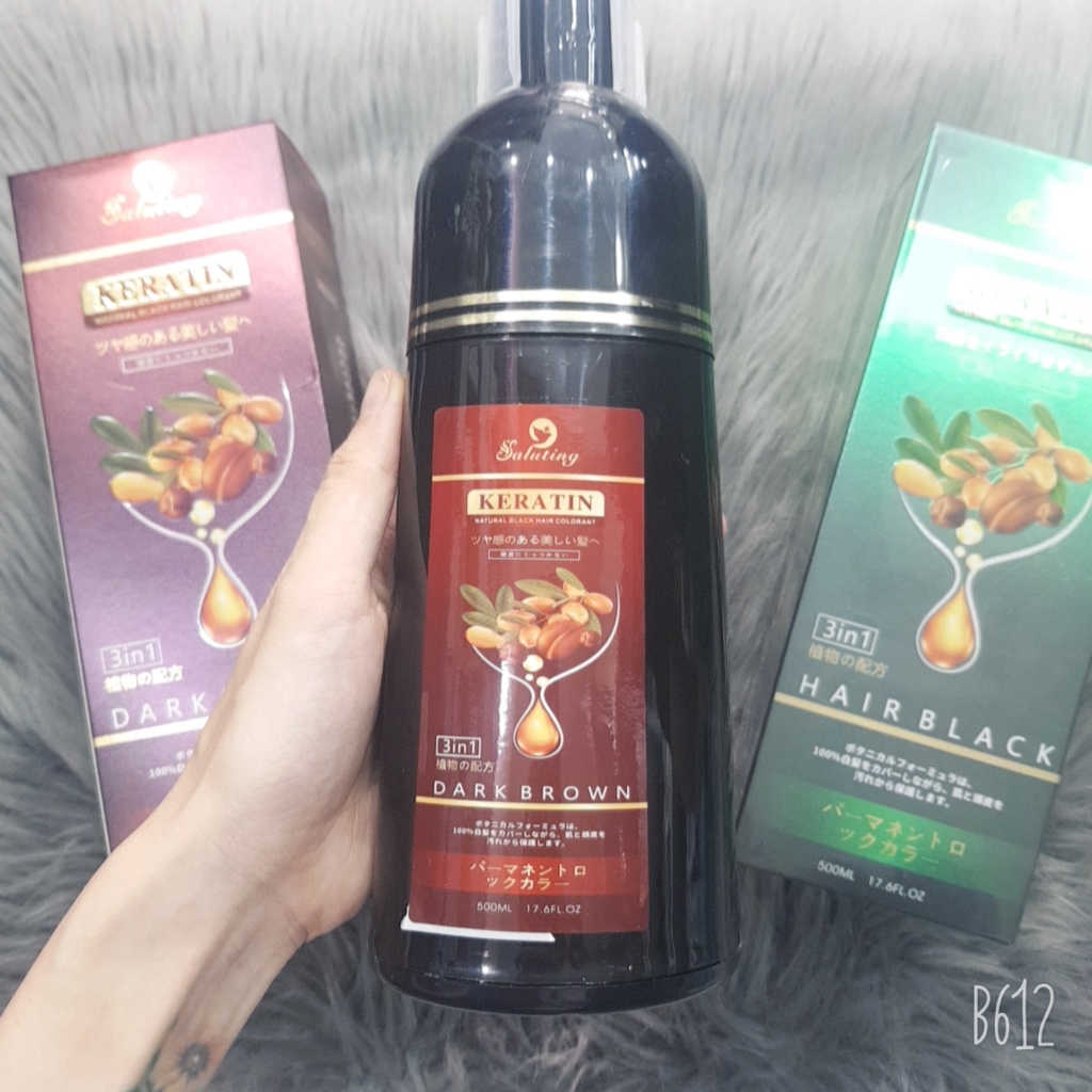 Dầu gội phủ bạc đen,nâu Keratin