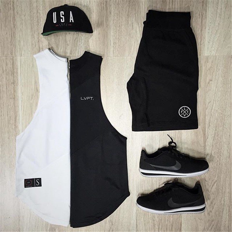 Áo thun không tay thoáng khí dáng rộng co giãn thích hợp tập thể dục