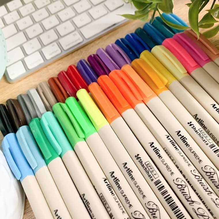 Bút đầu cọ ARTLINE SUPREME brush pen bảng màu 1  THEARTSHOP