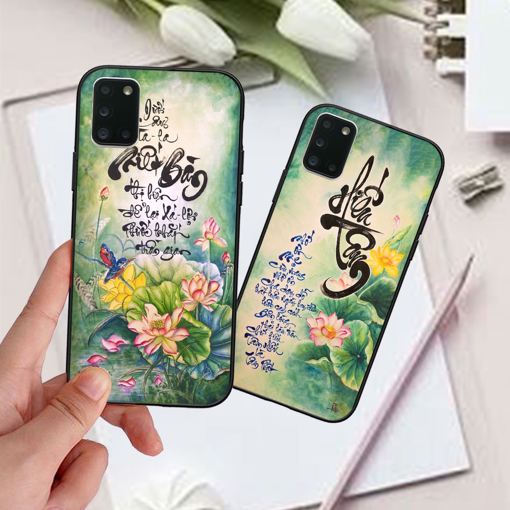 Ốp Samsung A31 / A51 / A71 bộ hình thư pháp an nhiên , tâm an sang trọng cao cấp