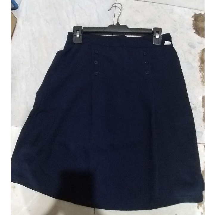 Chân váy xòe học sinh nữ màu xanh đen ( Hàng có sẵn)