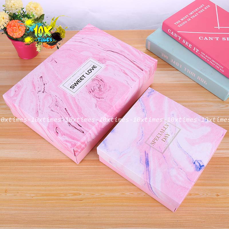 Set hộp 30cm túi giấy đựng quà sweet love hồng tặng sinh nhật bạn gái bạn trai đối tác, valentine, ngày lễ có quai