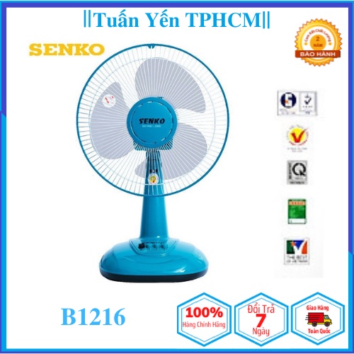 ✅ FREESHIP ✅ Quạt bàn B3 Senko B113 tên mới B1216- Bảo Hành 2 Năm- Tuấn Yến TPHCM