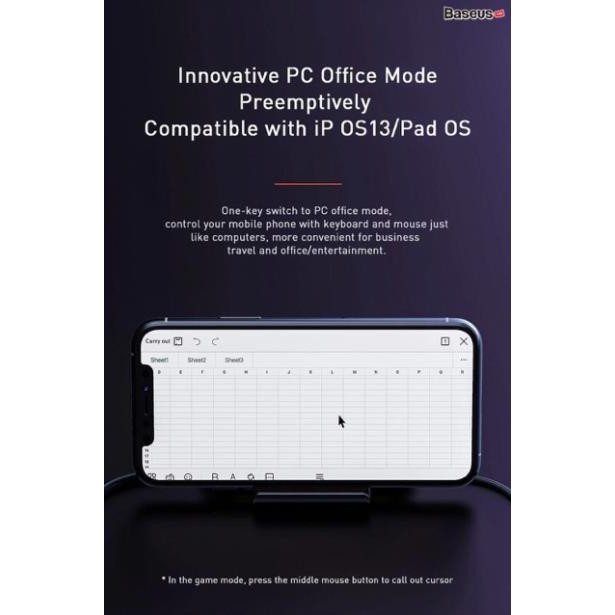 Bộ sản phẩm hỗ trợ chơi Game Baseus GAMO Mobile Game Suit (Combo Chuột +Bàn phím cơ+Adaptor cho Game thủ PUBG/Liên Quân) | BigBuy360 - bigbuy360.vn