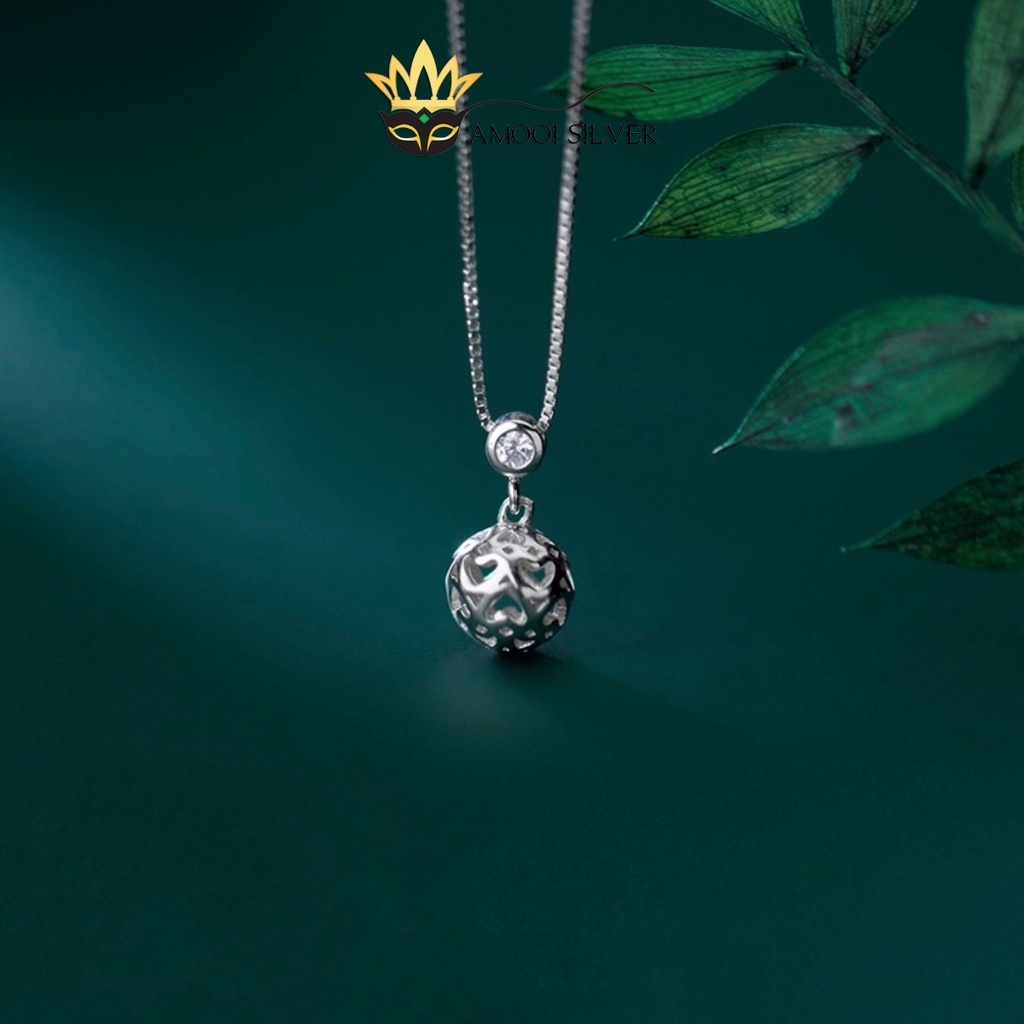 Dây chuyền bạc S925 charm trái tim - Amooi Silver AD173