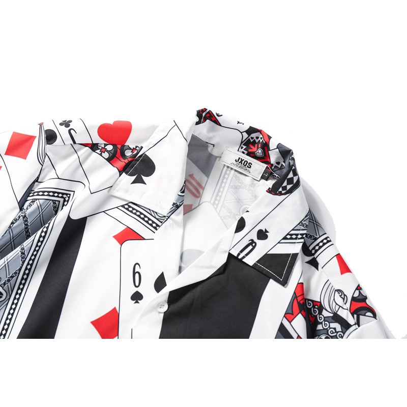 Áo sơ mi tay ngắn in hình thời trang phong cách dành cho nam