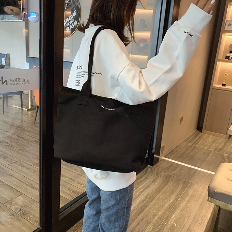 Túi vải canvas tote xách tay đeo vai giá rẻ thời trang form rộng đựng đồ MEOW STORE TX016