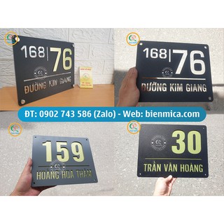 Bảng Số Nhà - Biển Số Nhà 2 lớp Nhôm Inox Đồng và Mica