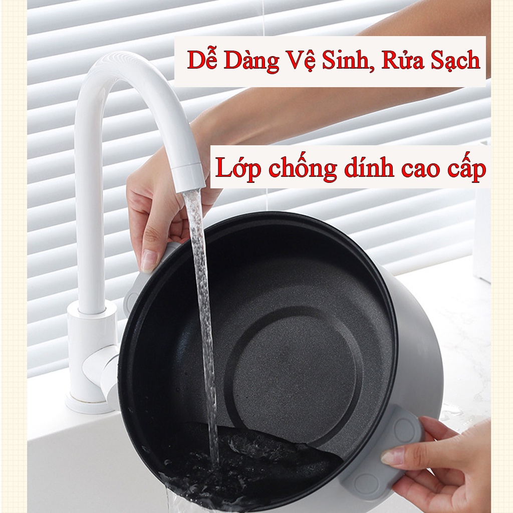 Bếp điện đa năng Simplicity dành cho gia đình lẩu,xào,chiên, lớp chống dính cao cấp, dung tích 2,7-3,2L tiện dụng