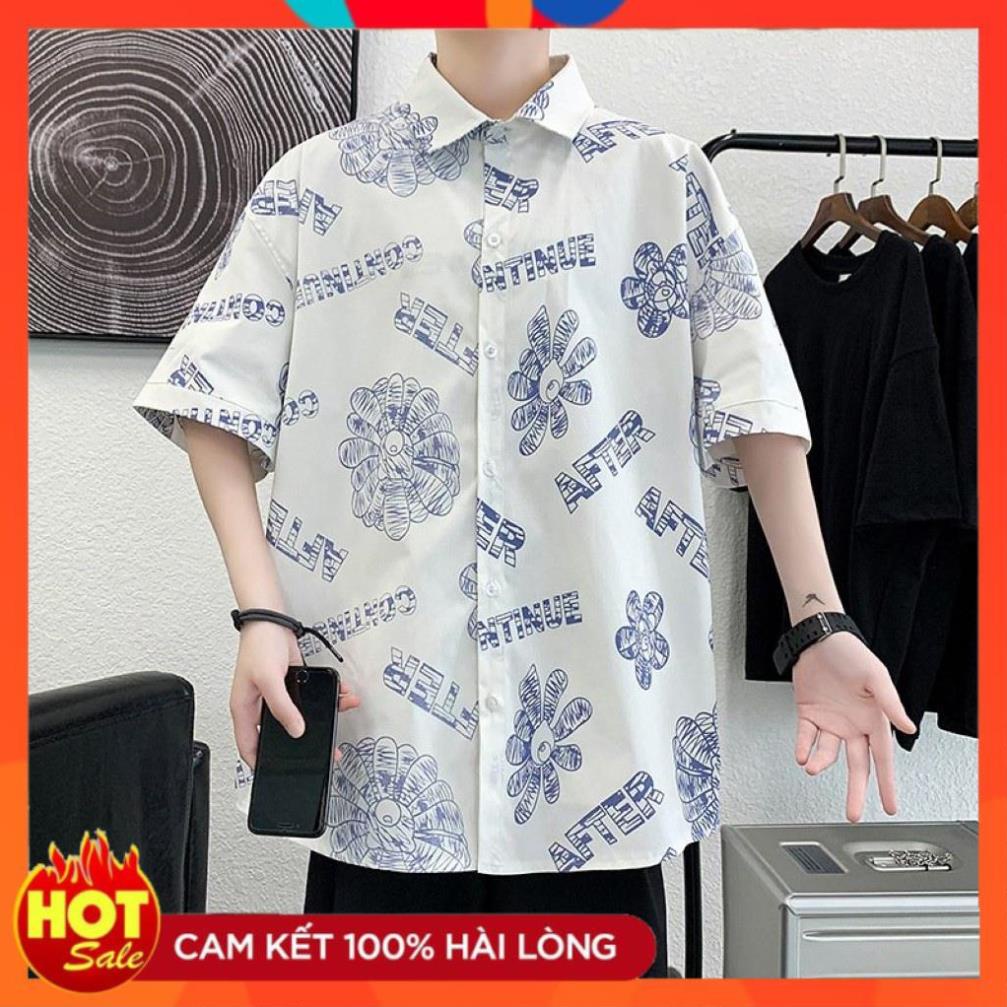 Áo sơ mi tay ngắn from rộng unisex nam nữ , sơ mi nam nữ vải voan lụa mịn mát free size 40kg - 70kg