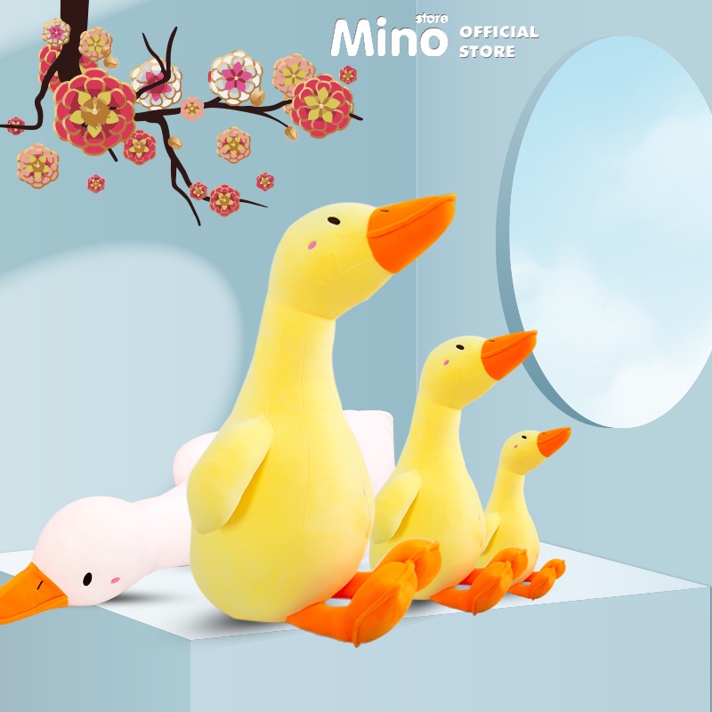 [Mã BMBAU50 giảm 7% đơn 99K] Gấu Bông Vịt Vàng Má Hồng Trầm Cảm MINO Gấu Bông Hình Ngỗng Mệt Mỏi TH87