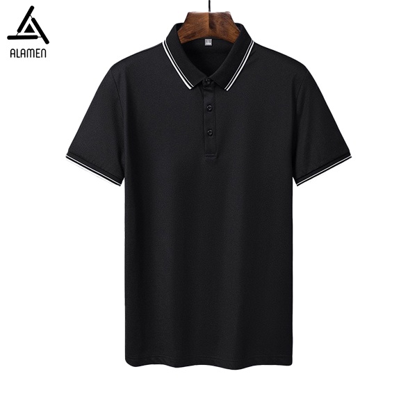 Áo polo nam ALAMEN cotton Compact siêu co giãn, chống nhăn | BigBuy360 - bigbuy360.vn