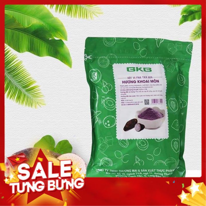 Bột vị Trà Sữa SALE Hương Khoai Môn 1kg, Pha Chế đồ uống, Làm Thạch