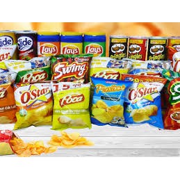 Combo 10 Gói Snack Khoai Tây Mix Vị, Mix Hãng Gói 36g