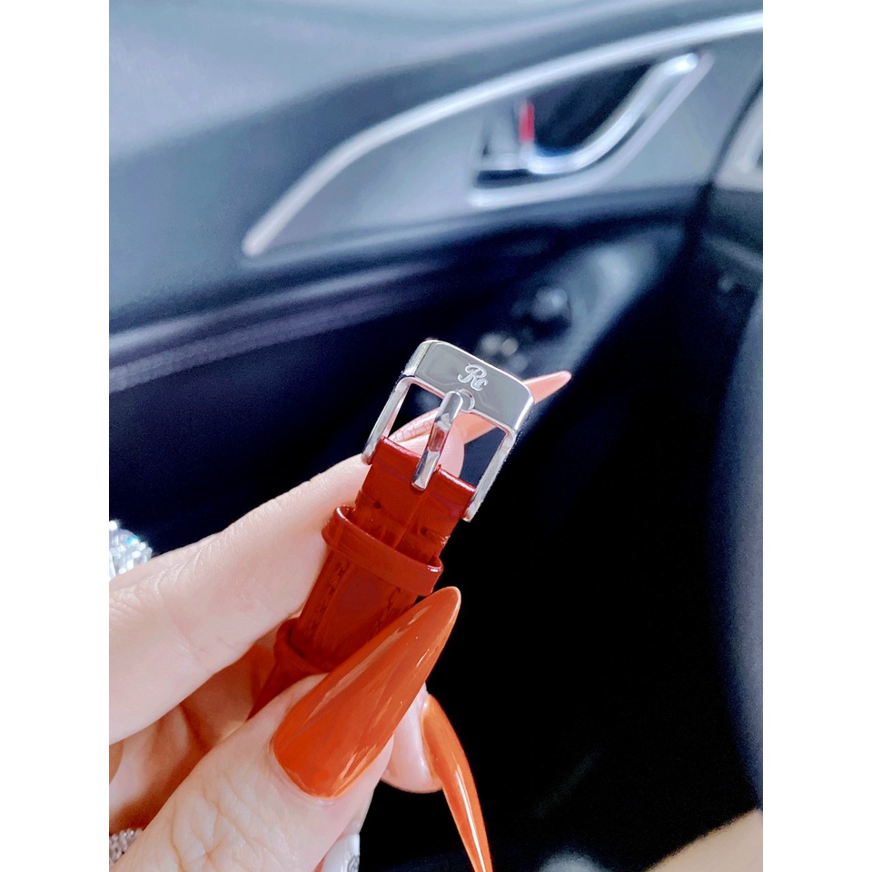 Đồng hồ nữ dây da, đồng hồ đeo tay nữ ROYAL CROWN chính hãng full hộp cao cấp, đính kim cương nhân tạo siêu sang chảnh