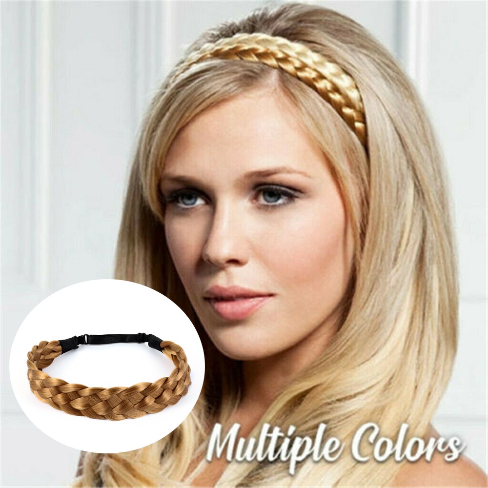 Băng Đô Tóc Giả Thắt Bím Thời Trang Cho Nữ