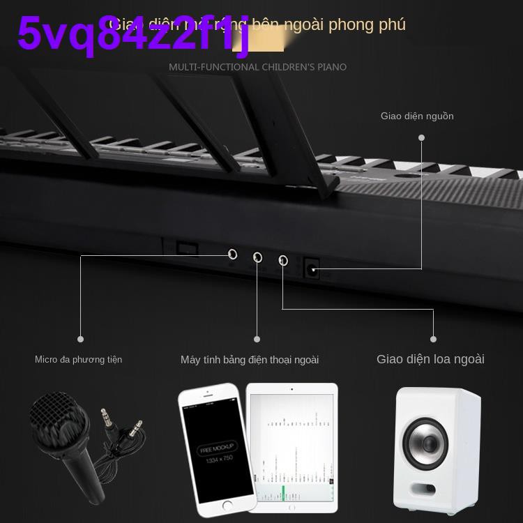 Đàn piano điện tử người lớn 61 phím thông minh cho mới học, trẻ em, ông, phụ nữ, em bé, nhạc cụ đồ chơi đa chức năng