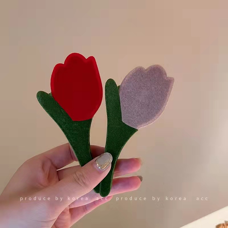 Kẹp tóc càng cua hình hoa tulip