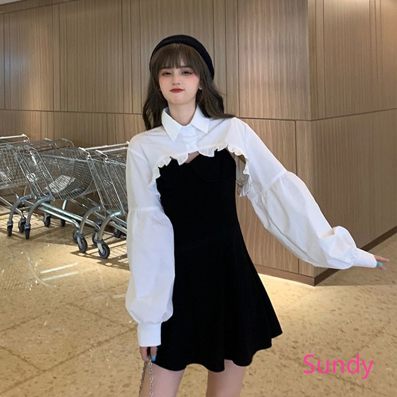 two pieces set women's autumn long sleeve dress