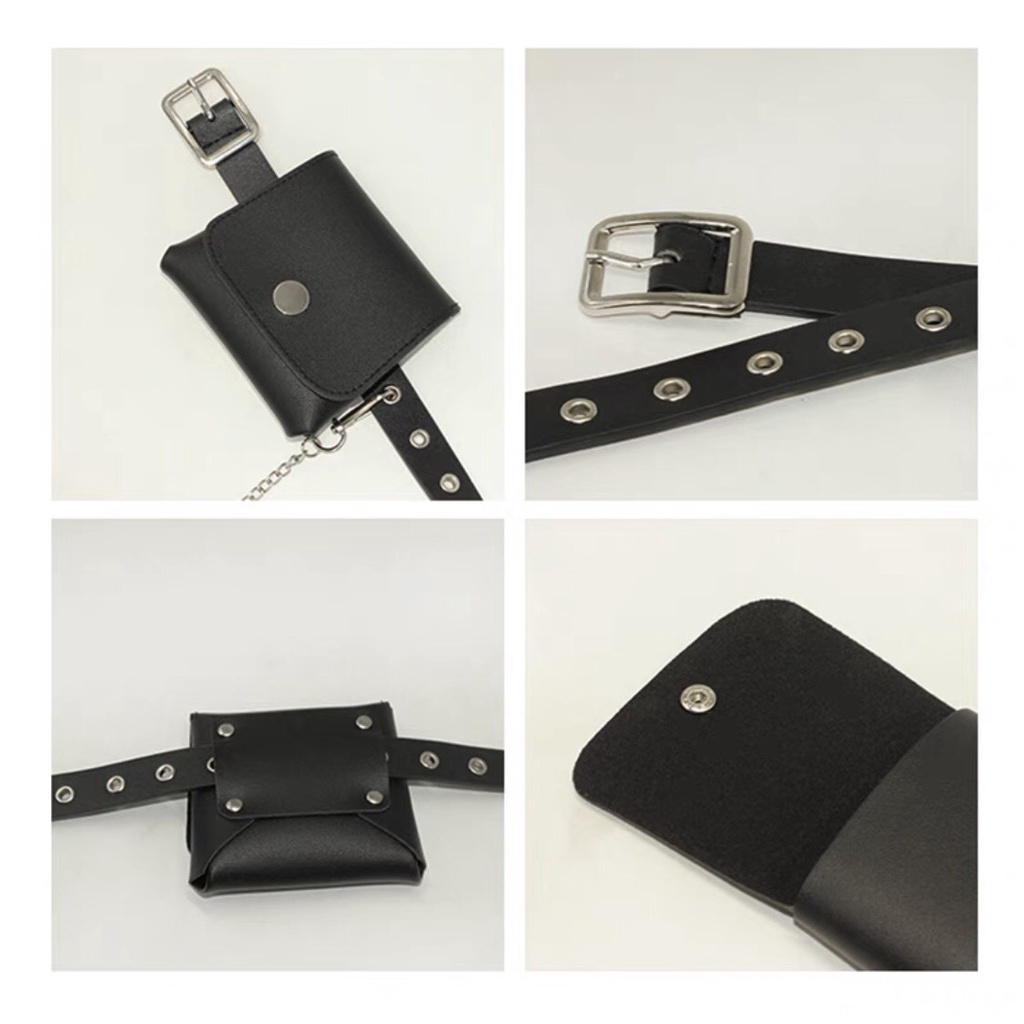 Thắt lưng da belt kèm ví hai trong 1 mix đồ cực sang chảnh