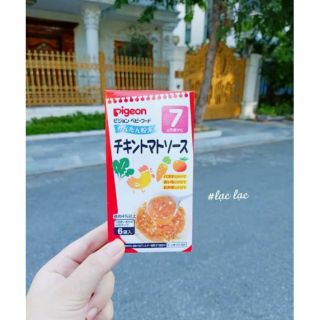[Pigeon] Bột sốt, soup vị gà rau củ 7m+