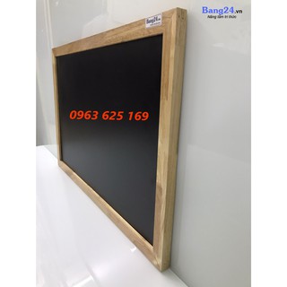 Bảng Menu Đen Khung Gỗ ; KT: 0,5x0,7m (Tặng kèm 1 bút dạ quang, 1 hộp phấn màu và 1 xóa bảng)