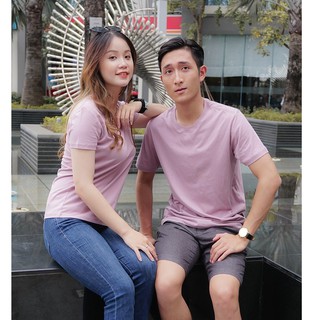 Áo Phông Trơn Nam TheGoong Cổ Tròn, Áo Thun Trơn Basic Cotton Cao Cấp Hàng Hiệu Không Cổ Thoáng Mát Tay Ngắn Hồng Ruốc