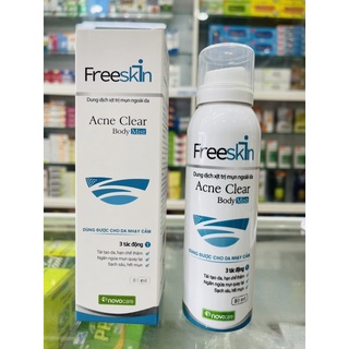 Dung dịch xịt mụn ngoài da Freeskin - 80ml - dùng cho vùng bị mụn ở lưng, ngực, cánh tay, chân...