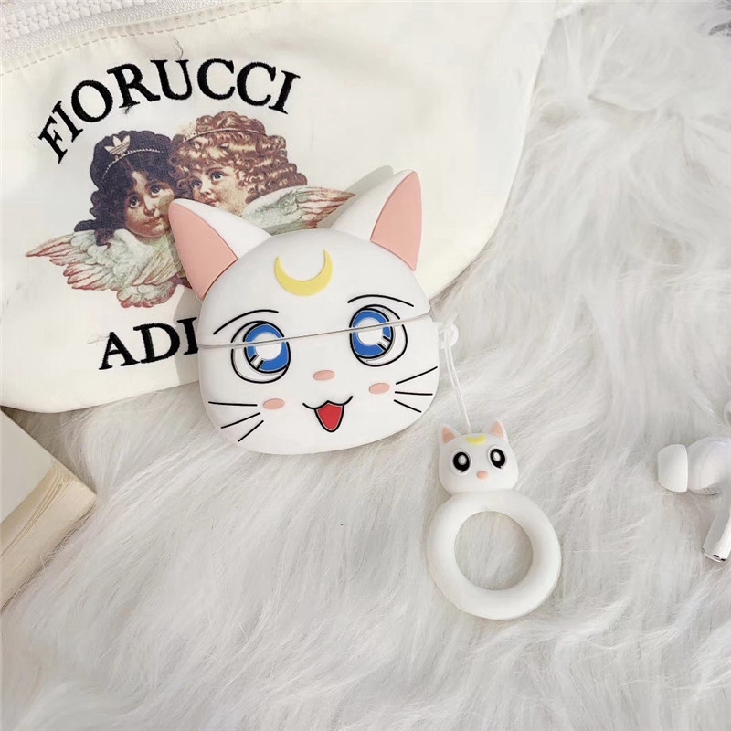 AirPods Pro Protective Cover AirPods 3 Protective Cover  Anime Cat Cute Cartoon Luna Cat Silicone