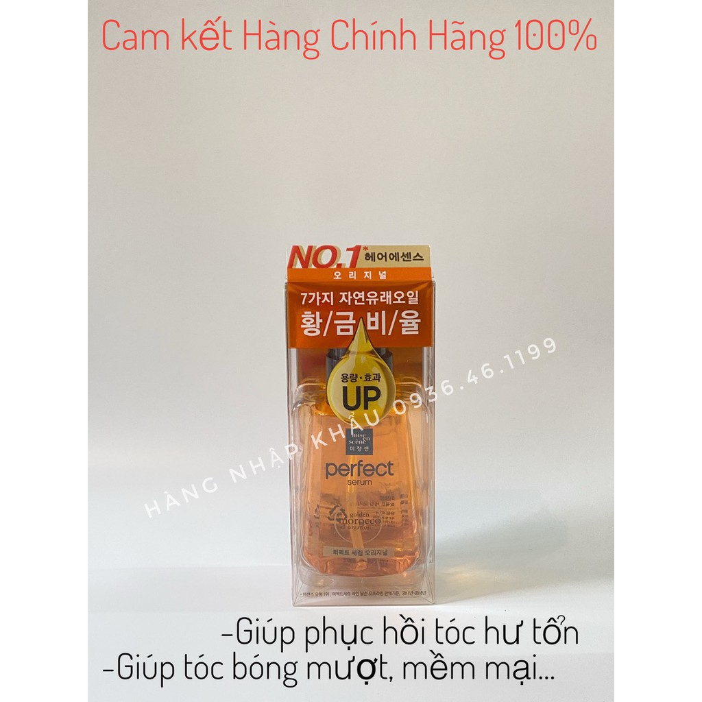 Tinh dầu dưỡng tóc uốn, dưỡng tóc khô xơ, tóc nhuộm Miseen Scène Hàn Quốc 80ml