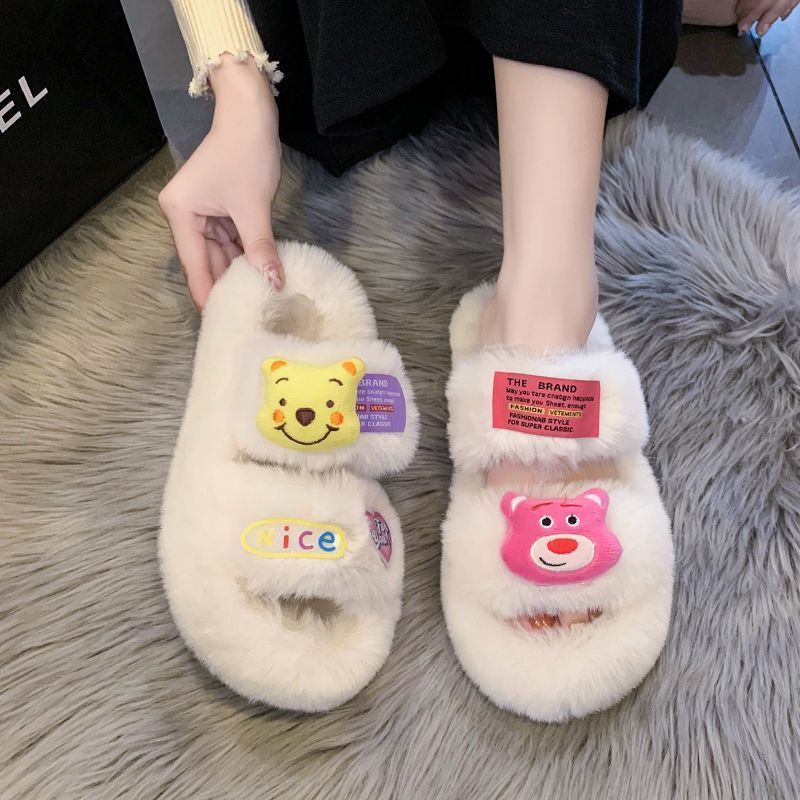 Dép Bông Đi Trong Nhà Chống Trượt Hình Hoạt Hình Dễ Thương Cho Nữ