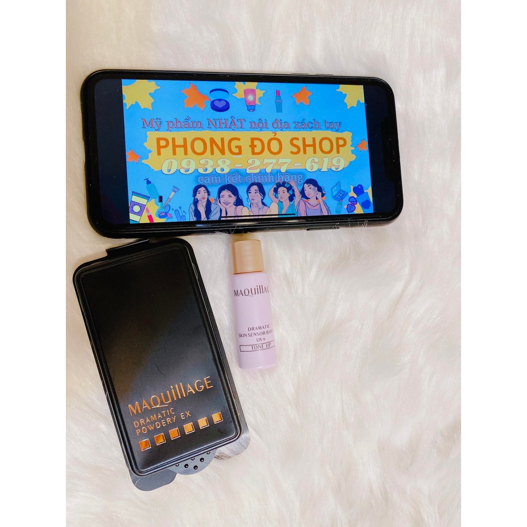 🌼 Set trial Kem nền nâng tone & Phấn phủ siêu mịn Maquillage