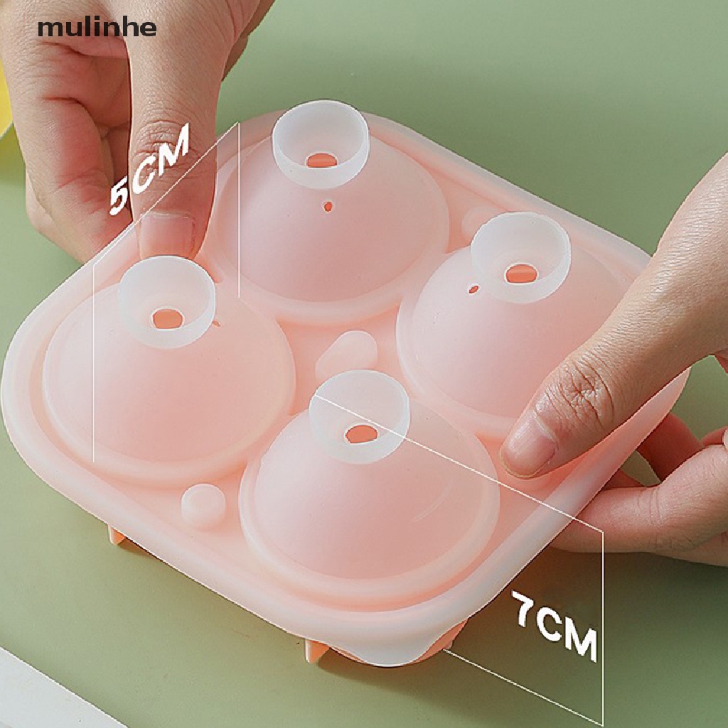 Khuôn Silicone Làm Đá Viên 4 Ngăn Tạo Hình Hoa Hồng 3D Tiện Dụng