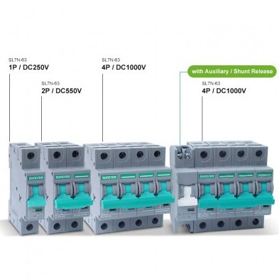 Áp tô mát Cầu Dao DC 550VDC 32A - 63A, SL7N - 32 chuyên dụng cho năng lượng mặt trời Hãng Suntree