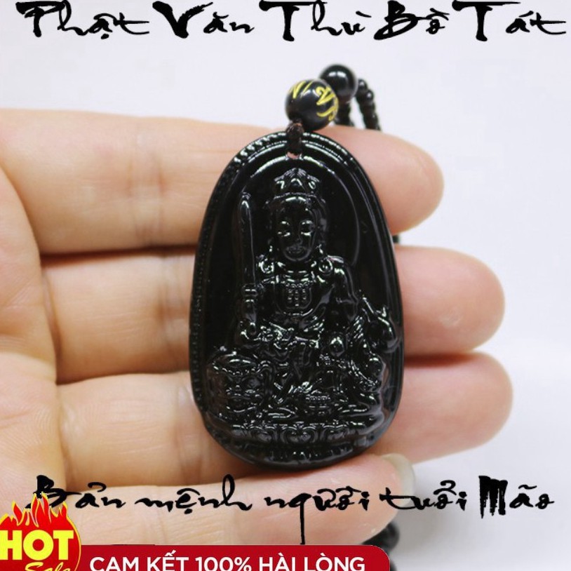 Dây chuyền Phật Văn Thù Bồ Tát cao cấp - Phật bản mệnh người tuổi Mão -Hàng cao cấp