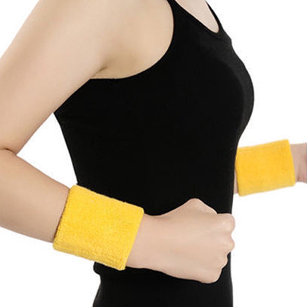Băng Quấn Cổ Tay Co Giãn Thấm Hút Mồ Hôi Hỗ Trợ Khi Chơi Cầu Lông / Tập Gym