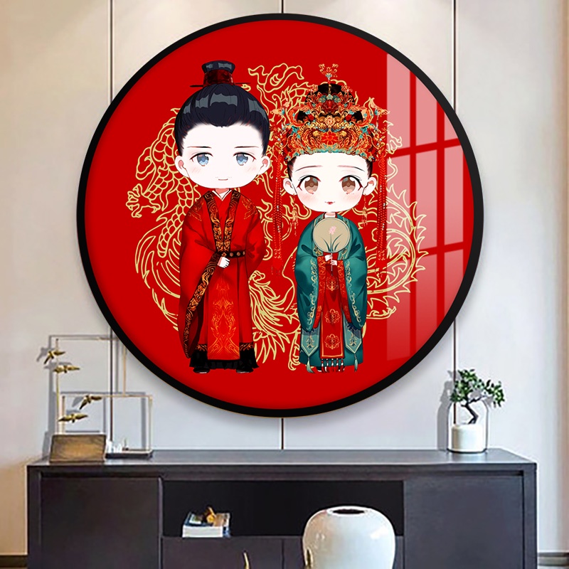 Bộ Tranh Đính Đá 5D Hạt Tròn Tự Làm Hình Đám Cưới Thiết Kế Mới Trang Trí Phòng