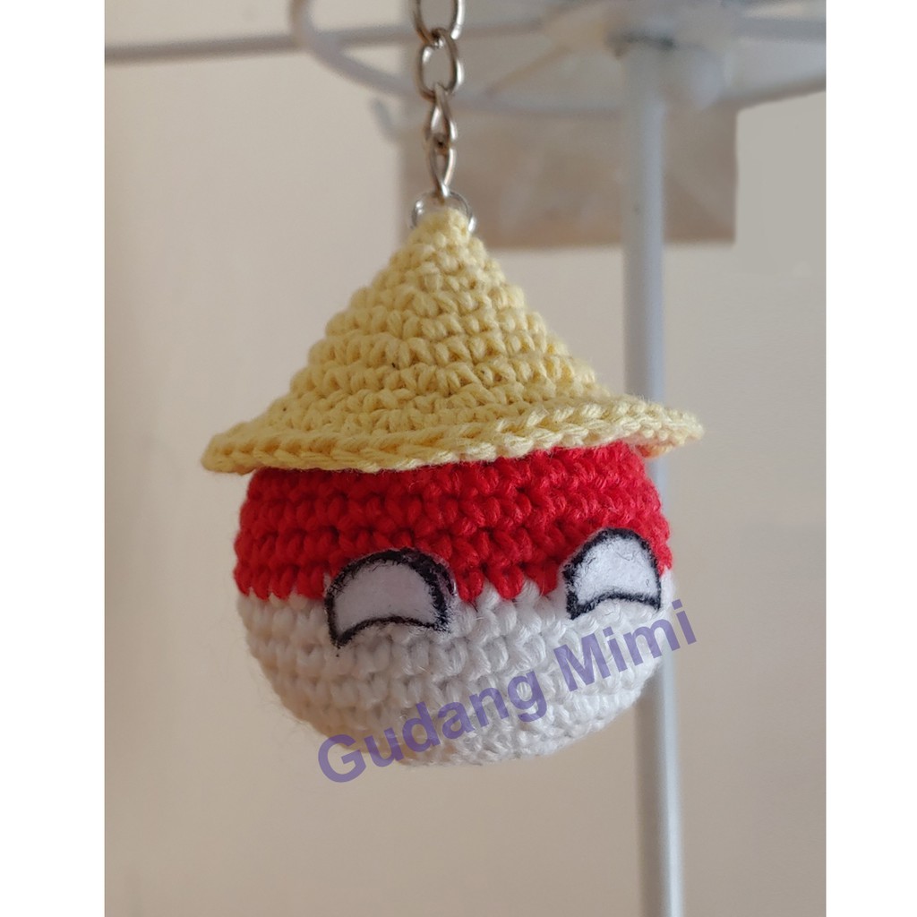 Móc Khóa Amigurumi - Countryball